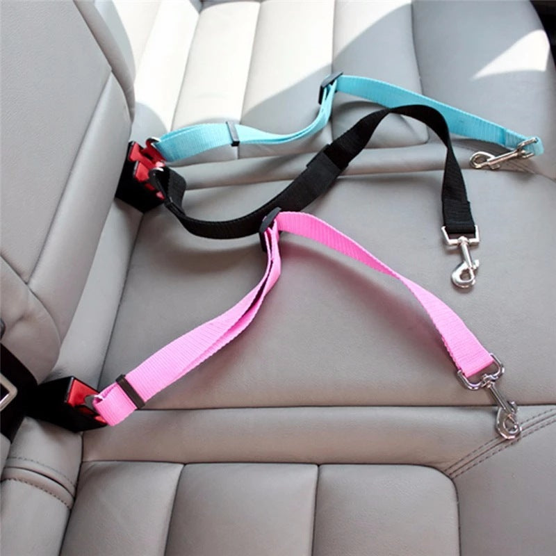Adjustable car safety leash for dogs